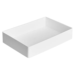 Amazon Basics Plastic Desk Organizer – Accessory Tray, White