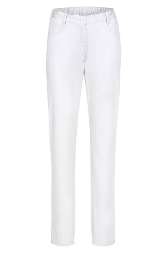 Greiff Pantalon de cuisine gastro pour femme - Style basique - 5 poches, Blanc., 54