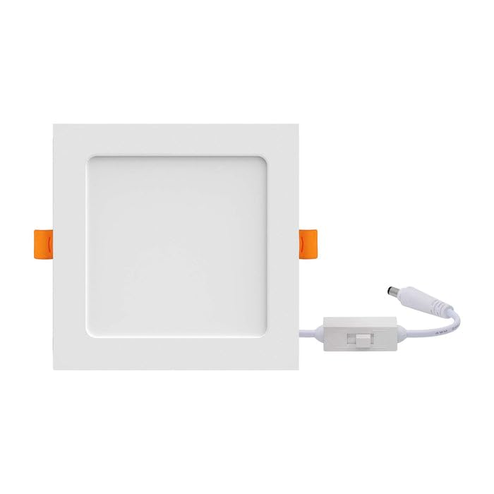 G.W.S® 24W Ultra Thin Dimmable Square LED Recessed Flat Panel Downlight Ceiling Light 3CCT (3000K+4000K+6000K), LED Driver Included