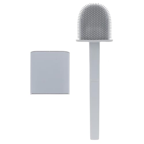 SUPVOX 壁掛け式トイレ掃除ブラシ 省スペース設計 速乾ホルダー付き 実用的な柔軟ソフトブラシ 家 ホテル オフィス対応