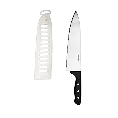 Farberware Wave Edge Chef Knife With Clear Blade Cover, 8-Inch #TOP1