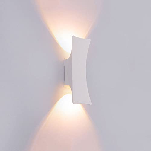 Lámpara de Pared, Simple Black White Outdoor Pared Splique Small Exterior Wall Lighting Up and Down Light IP65 Luz de Pared Impermeable y a Prueba de óxido for la lámpara de Pared de la Puerta delant