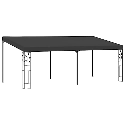 vidaXL Wand Pavillon Anbaupavillon Sonnenschutz Pergola Gartenpavillon Terrassendach Überdachung Gartenzelt Partyzelt 6x3x2,5m Anthrazit