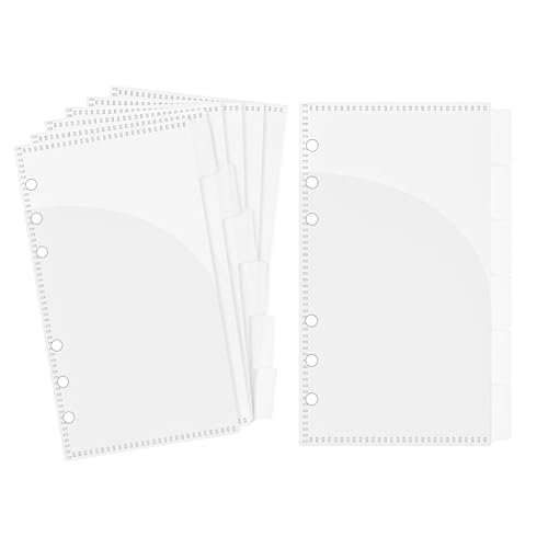 Intercalaires de poche transparents A6 enveloppes transparentes classeur 6 anneaux