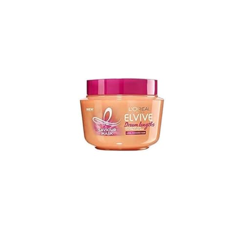 LOreal Paris Elvive Dream Lengths Hair Mask Nourishing & Strengthening Treatment Enriched with Castor Oil For Long Damaged Hair 300ml