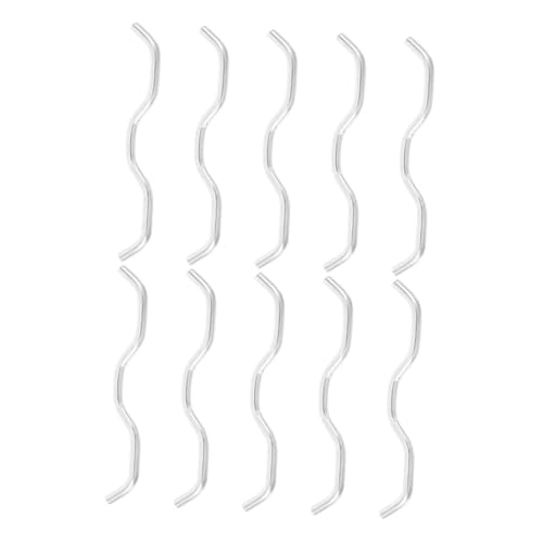 Mikikit 10pcs Heavy Duty Trampoline Connectors with Hook Galvanized Steel Rod Wire Connectors for Secure Attachment and Versatile Trampoline Replacement Parts