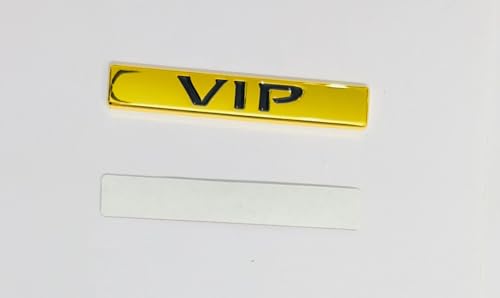 Image of Emblems for Car & Bike Metal Lo.go and Grill Me.tal Lo.go, Auto Accessories for Car Emblem 3D Badge Auto Racing Sport Sticker Grand Tourer Decal. (Golden VIP Metal Sticker)