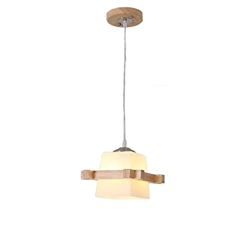 Lustre led scandinave en bois idéal pour l'ambiance d'un café