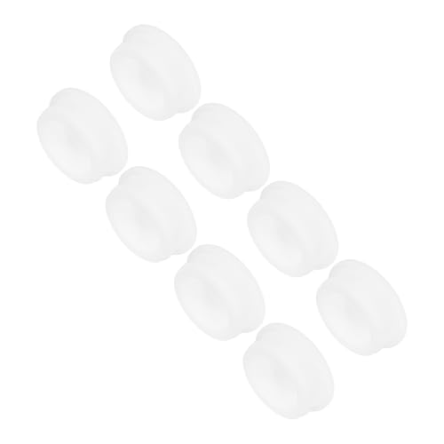 Image of MECCANIXITY 8Pcs T-Shaped Silicone Plugs 39.3mm 1-1 /2 Inch Dia Snap in Plug Hole Seal Cover Round Rubber Stopper for Kitchen Rubber Bulkheads Waterproof Sealing Plugs White