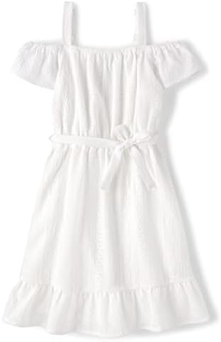 The Children’s Place Girls’ One Size Short Sleeve Cold Shoulder Dress