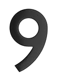 Architectural Mailboxes 3582B-9  4 in. Brass Floating House Number 9, Black