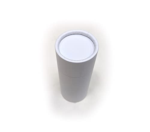 Empty Cardboard Deodorant Containers - 2.5 oz Push-up style, top-fill, reusable and biodegradable (6-Pack, White)