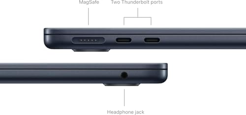 Image of 2024 Apple MacBook Air with Apple M3 Chip (15-inch, 8GB RAM, 512GB SSD Storage) (QWERTY English) Midnight (Renewed)