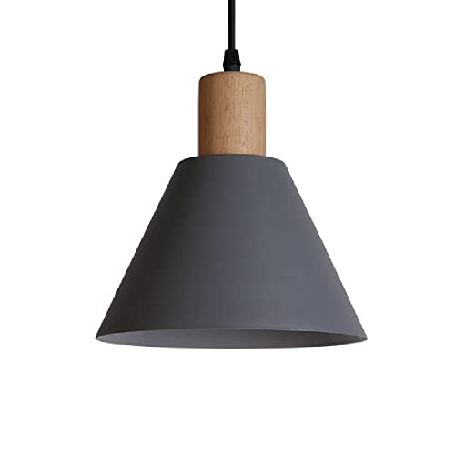 Suspension bois scandinave moderne et petite lampe LED pour salon de thé et bureau
