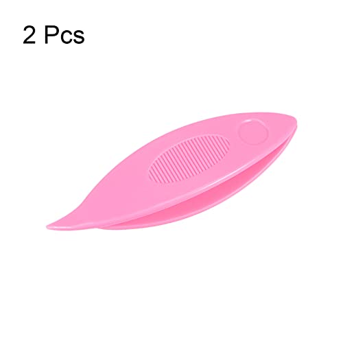 Image of HARFINGTON 2pcs Tatting Shuttles 63x17x10mm Colorful Plastic Shuttles for Lace-Making DIY Hand Craft Tool Knitting Arts Supplies, Pink