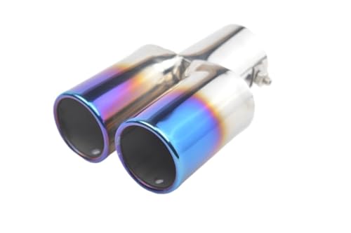 Embout d'échappement universel double sortie 63mm pour remplacer une canule abîmée