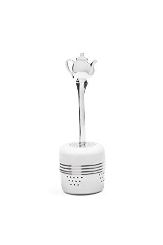 Fox Run Brands Silver Tea Infuser with Handle, 1.5 x 1.5 x 4.75 inches, Metallic Fox Run Brands Silver Tea Infuser with Handle, 1.5 x 1.5 x 4.75 inches, Metallic