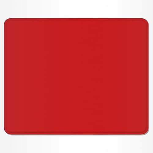 Auhoahsil Red Mouse Pad, 12 x 10 Inch Square Mousepad, 3mm Thick Rubber Mouse Mat with Pretty Design, Premium-Textured Non-Slip for Gaming Work Office Wireless Mouse Men Women