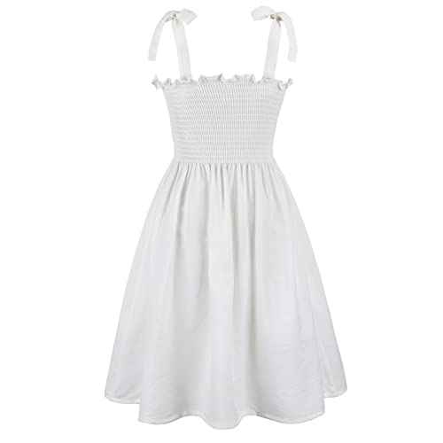 Mommy and Me Floral Smocked Dress Family Matching Outfits Set Sleeveless Sundress Beach Summer Casual Dress3