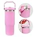 30oz Stainless Steel Insulated Sublimation Matte Travel Coffee Mug Tumbler with Handle, Hot or Cold Drinks (Hot pink)