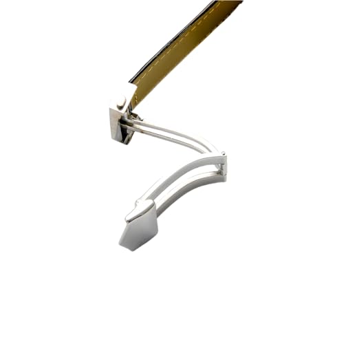 Bracelet en cuir fait main 22mm ajustable fermoir papillon