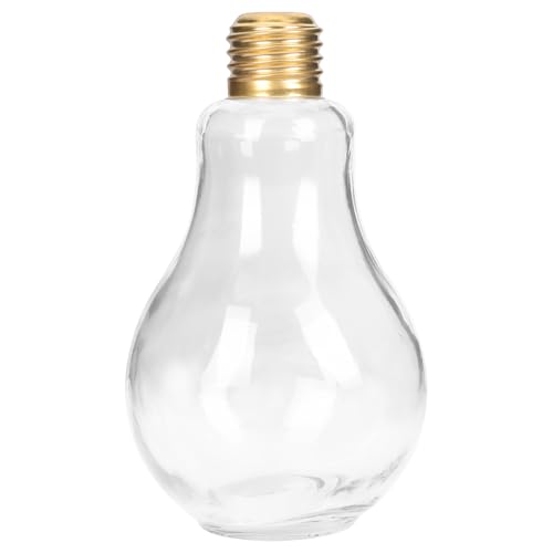 Ipetboom Vaso de Vidrio para Cócteles Tipo Bombilla de Cristal Transparente, Copa para Beber Jugos y Vino, Adecuado para Fiestas, Bares y Uso en Casa, Recipiente Creativo para Bebidas