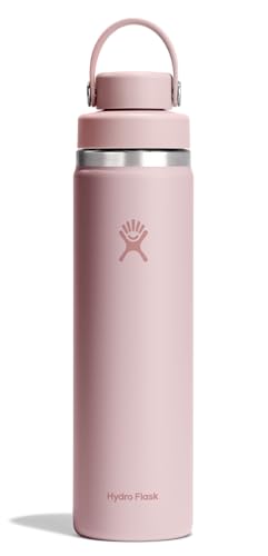 Image of Hydro Flask Water Bottle - Insulated Stainless Steel - Wide Chug Lid, Non Spill, Leakproof in 24 Oz Tonal Trillium Pink