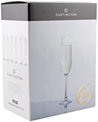 Dartington Crystal Champagne Flutes Set of Six Glasses
