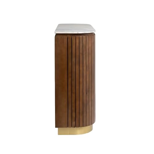 Image of The Attic Carlston Bar Cabinet,Hard and Soft Drinks Bar Storage Cabinet,Wine Wisky Scotch,Bar for Home,Solid Mango Wood,Provential Teak Matte Finish