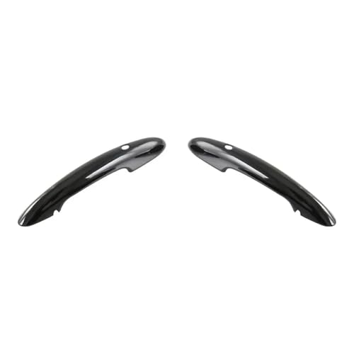 フロント左外側ハンドル ミニ用 クーパーS用 S F54 F55 F60 F56 F57用 車アクセサリー 2枚 光沢ブラック ドアハンドルカバーステッカー(Black No Hole)