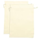 Healeved Lot de 2 Paquet de Stockage en Coton à Cordon 36X52 CM Paquet Multifonctionnels ...