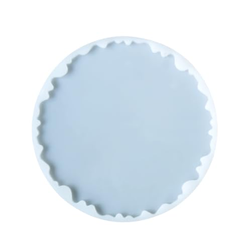 Image of R H Lifestyle Silicone Moulds Round Coaster Mould for Resin Art Epoxy Casting Mould Tray, Photo Frame, Plate, Clock Mold Large Resin Mould 14 Inch