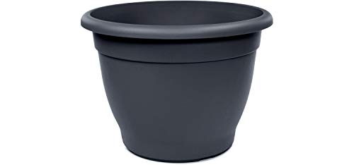 Preisvergleich Produktbild Mabax Pflanzkübel Alice - Blumentopf - Blumenkübel rund - Übertopf UV-beständiger Kunststoff - Pflanztopf frostsicher - Pflanzgefäß mit Bodenlöchern - Pflanzen-Zubehör (70 cm, Anthrazit)