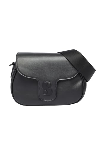 Bolso crossbody s.Oliver gris y negro bandolera urbana ajustable