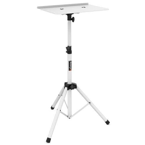 Audibax TOP-40 White - Soporte para Portátil, Controlador Midi o Proyector - Stand para Cabina DJ o...
