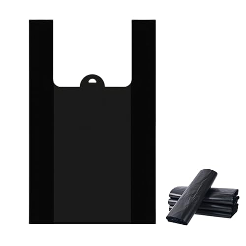 Image of 300 Count Black Small T-Shirt Poop Bags with Handles | Perfect for Dogs&Cats Waste Bags,Mini Car Trash Bags