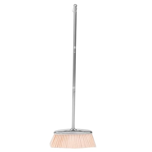 LOLIPPYY 不??手柄長柄掃除用ほうき 家 キッチン オフィス対応 ゴミワイパー機能付 大容量ブラシで広範囲掃除可能 コンパクト収納可能
