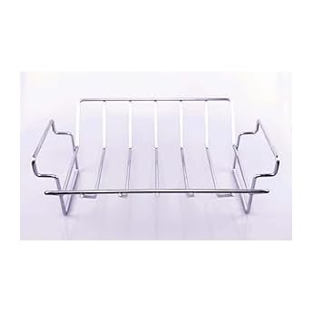 Compatible with Numerous Grills - Ideal for Large & Extra Large Kamado Grill Models Stainless Steel BBQ Grate - Rib & Turkey Roasting Rack for Smoking & BBQ 38 cm x 31 cm x 12 cm