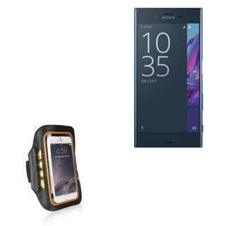 BoxWave Case for Sony Xperia XZ (Case JogBrite Sports Armband, High Visibility Safety Light LED Runners Armband for Sony Xperia XZ - Bold Orange