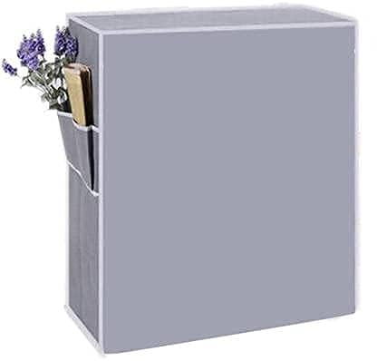 Image of EASY BUY 4 Shelves Shoe Rack Plastic Grey with Zip Door Cover & Side Pockets, Multiuse Storage Rack for Footwear, Toys, Clothes with Dustproof Cover 4 Shelves