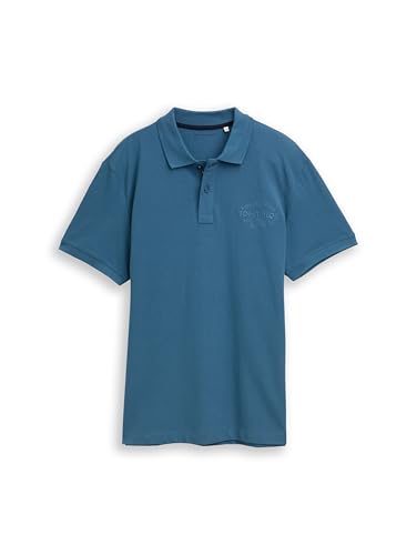 Tom Tailor Herren 1045898 Poloshirt, 38224 - Real Teal Blue, XS EU – Ansicht 5