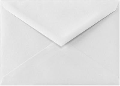 LUXPaper 5Bar Baronial Invitation Envelopes | Pointed Flap | 4 1/8" x 5 1/2" | Bright White | 70lb. Text | 250 Qty