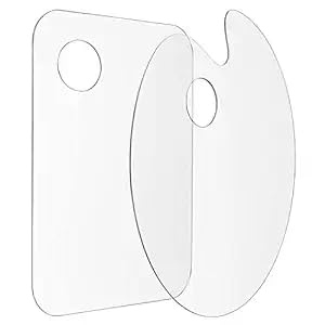 Urban Box 2 Pack Acrylic Paint Palette with Thumb Hole Clear Paint Pallet, Easy Clean Non-Stick Artist Pallet for Oil Watercolor Craft DIY Art Painting Palette Urban Box 2 Pack Acrylic Paint Palette with Thumb Hole Clear Paint Pallet, Easy Clean Non-Stick Artist Pallet for Oil Watercolor Craft DIY Art Painting Palette