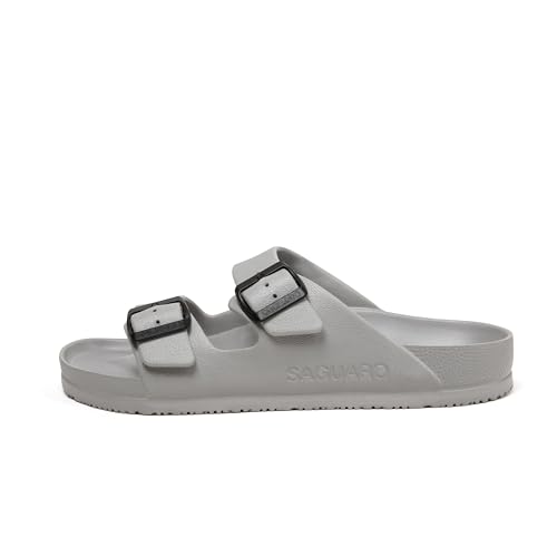 Image of SAGUARO Men's Women's Comfort Double Buckle Sandals Lightweight Adjustable EVA Sandals with Rubble Sole