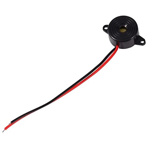 LANTRO JS - Buzzer Électronique, DC 3V-24V Buzzers d'Alarme Piézoélectrique, Buzzer de Tonalité Électronique 85 à 95db, Sonnerie Électrique Piézo-électrique Active Cover