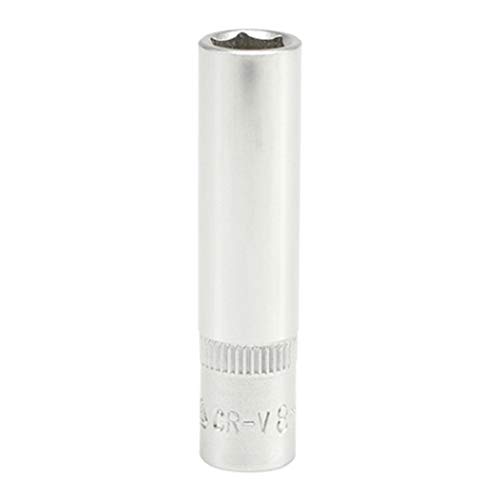 Image of Yato YT-1419 Hexagonal Deep Socket 8mm x 50mm for 1 /4 Inch Wrench Set | CrV Chromium Mirror Plated Steel | Tool Box | Home & Mechanical Tools | Industrial