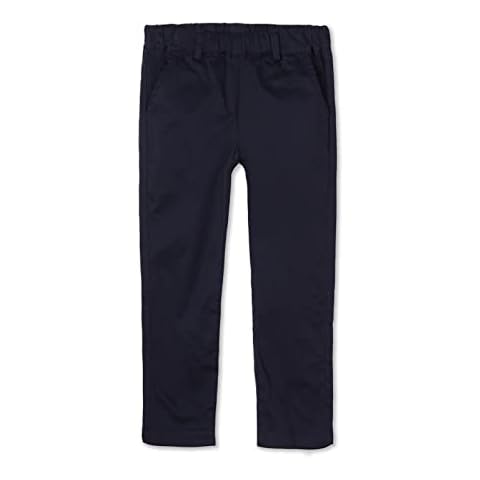 LittleSpring Boys Uniform Pants with Elastic Waist Twill Pants Navy Size 12 Cover