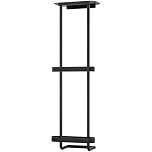 STWWO 36.4 Inch Bathroom Towel Racks Wall Mounted Shower Organizer with Metal Shelf, Black