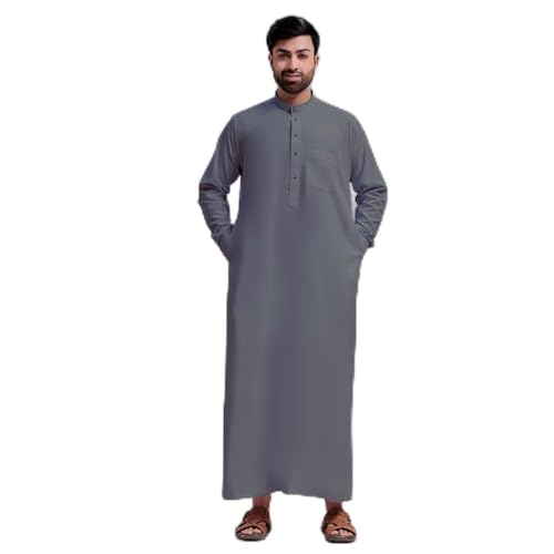 Traditional Dishdasha – Mens Saudi Style Thobe Classic - Full Length Long Sleeve Islamic Thobe