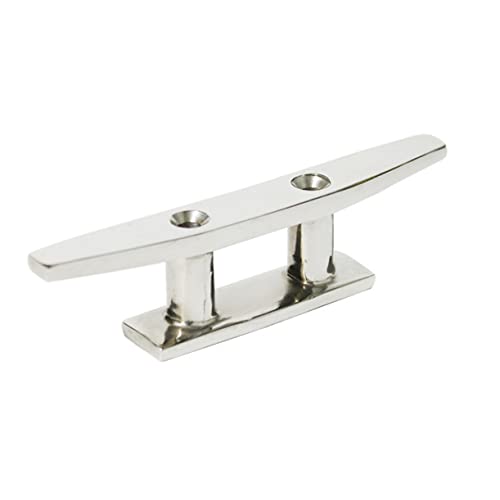 NAMOARLY Stainless Steel Horn Shape Bollard 100mm Cable Bolt Marine Dock Cleat Multipurpose Anchor System